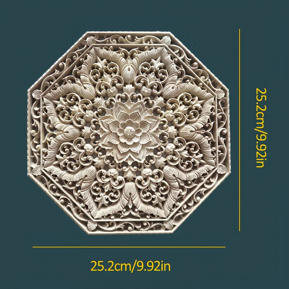 Wall Art - Decorative Wooden Octagonal, top view - House Of Avana