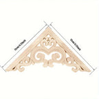 4-pack Wooden Corner Carvings, Transverse Orientation Wood Cabinet Corner Stickers, No Electricity or... - House Of Avana