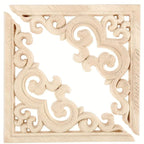 4-pack Wooden Corner Carvings, Transverse Orientation Wood Cabinet Corner Stickers, No Electricity or... - House Of Avana