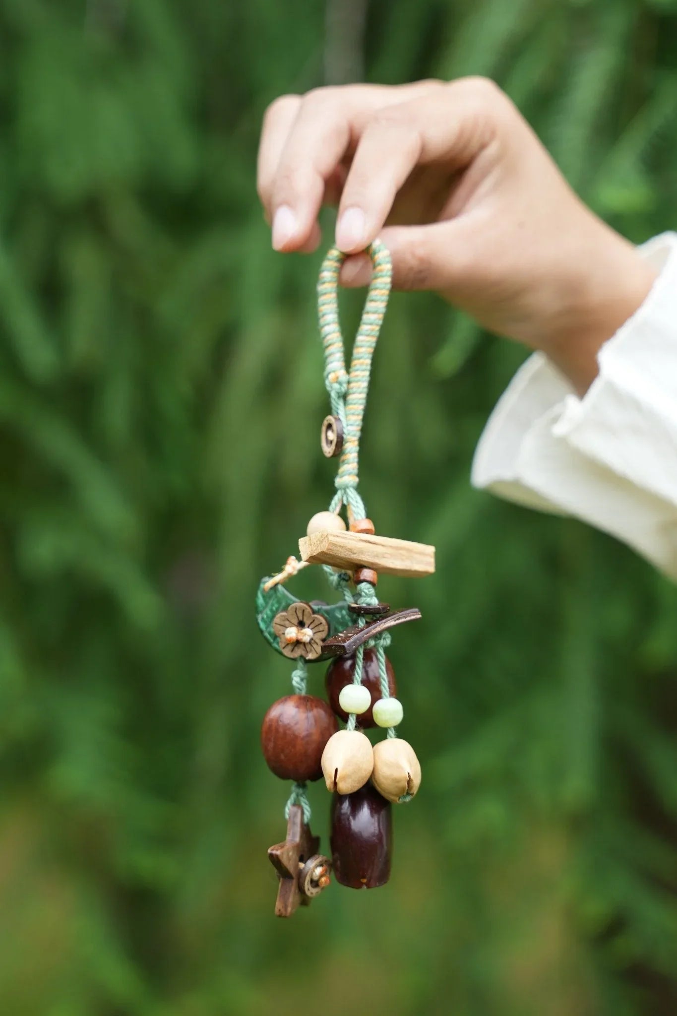 "Woodland Whisper" Macrame Seed Bag Charm