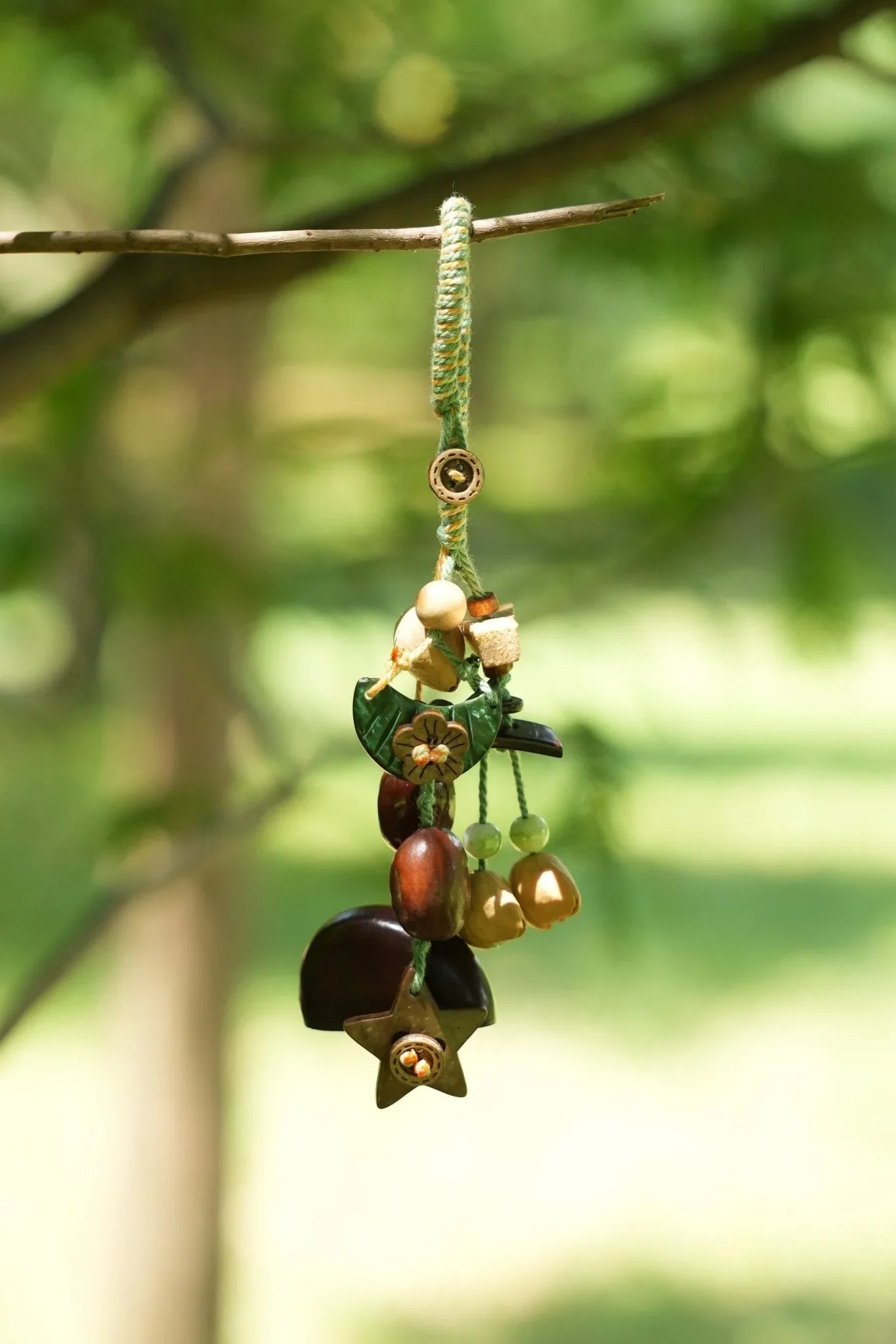 "Woodland Whisper" Macrame Seed Bag Charm