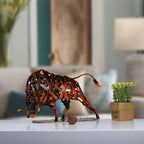 Iron woven cow Metal sculpture Iron sculpture Abstract sculpture Modern sculpture Home furnishings Animal sculpture Decoration C - House Of Avana
