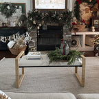 Woven Rattan Wooden Bench Decor Steals