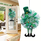 Wreath - Irish Green Mesh Ribbon