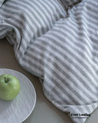 Wren Fresh Striped Jersey Knit Bedding Set / Green Ever Lasting