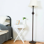 X-Shape 1 Drawer Nightstand End Side Table Storage in White