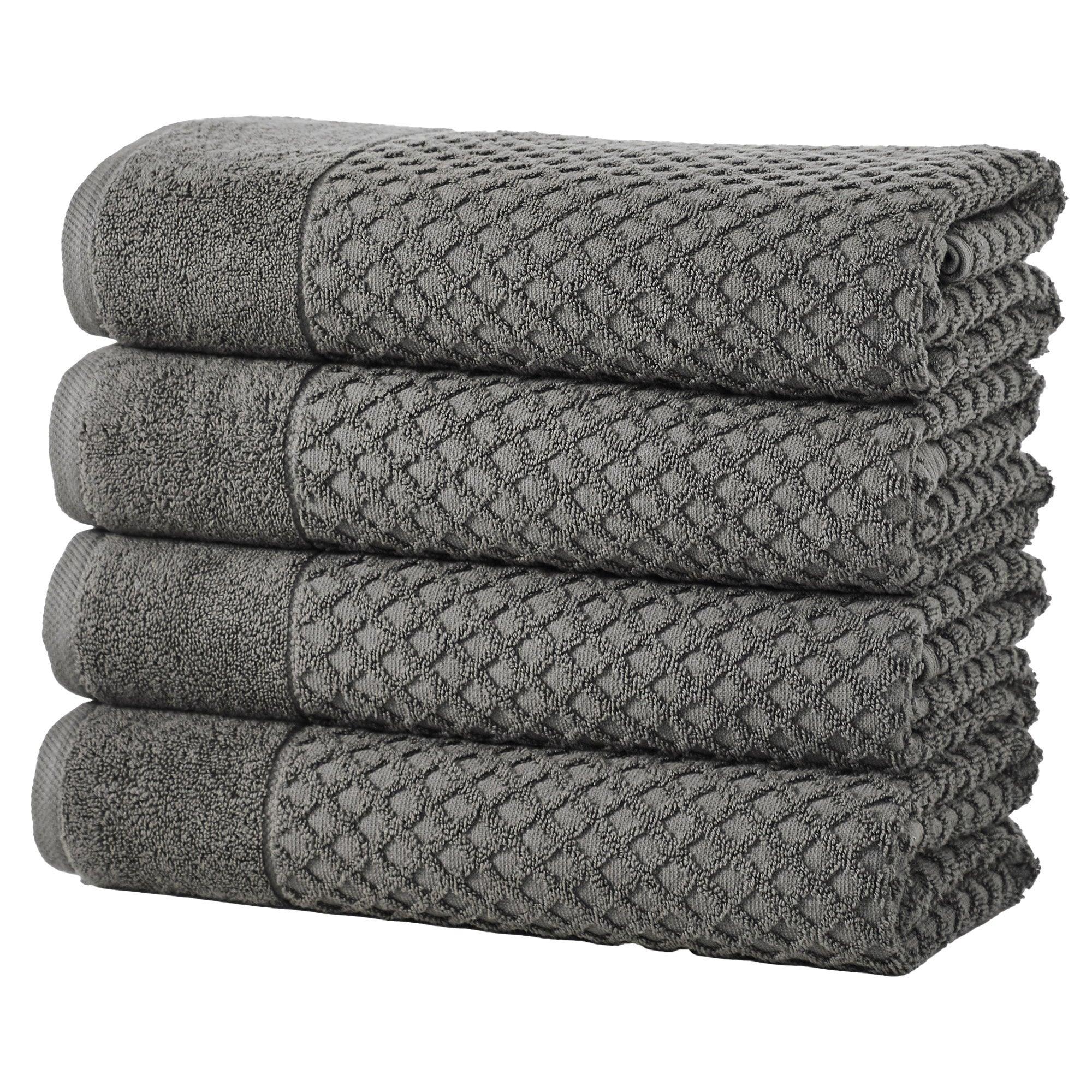 Cotton Diamond Waffle Weave Bath Towel Set - Grayson Collection