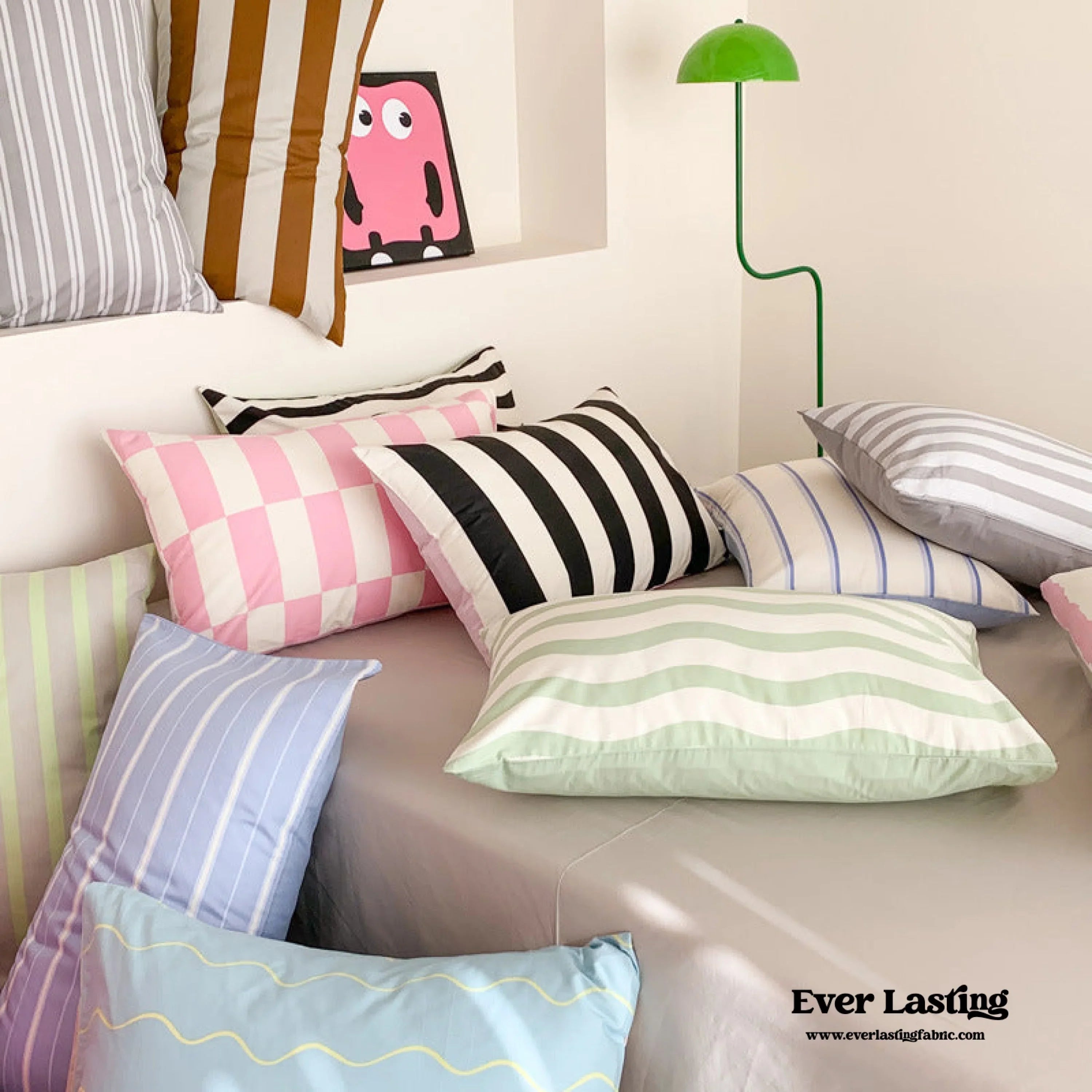 Y2K Pastel Wavy Striped Pillowcases (6 Styles) Ever Lasting