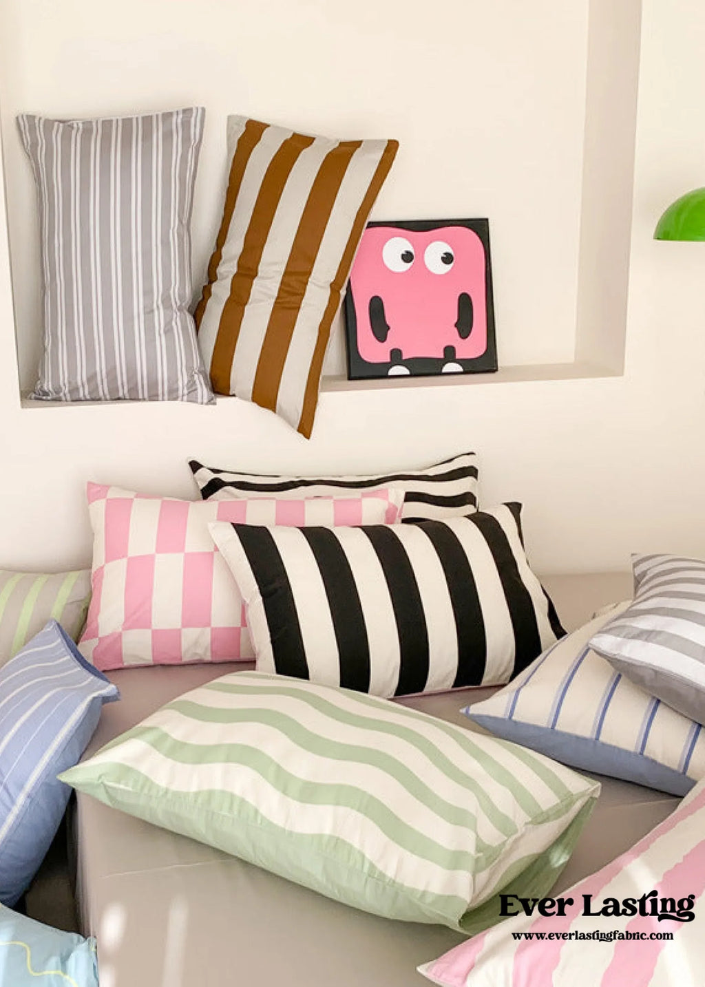 Y2K Pastel Wavy Striped Pillowcases (6 Styles) Ever Lasting