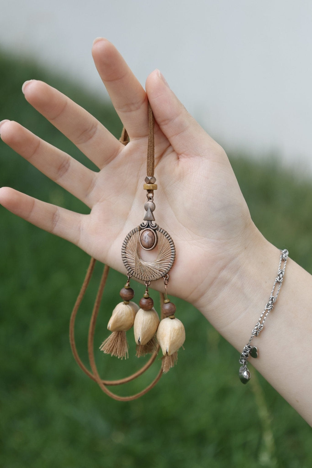 Bronze Dreamer Mandala Pendant | Seed Necklace