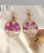 "Dancing Bloom" Purple Azalea Earrings