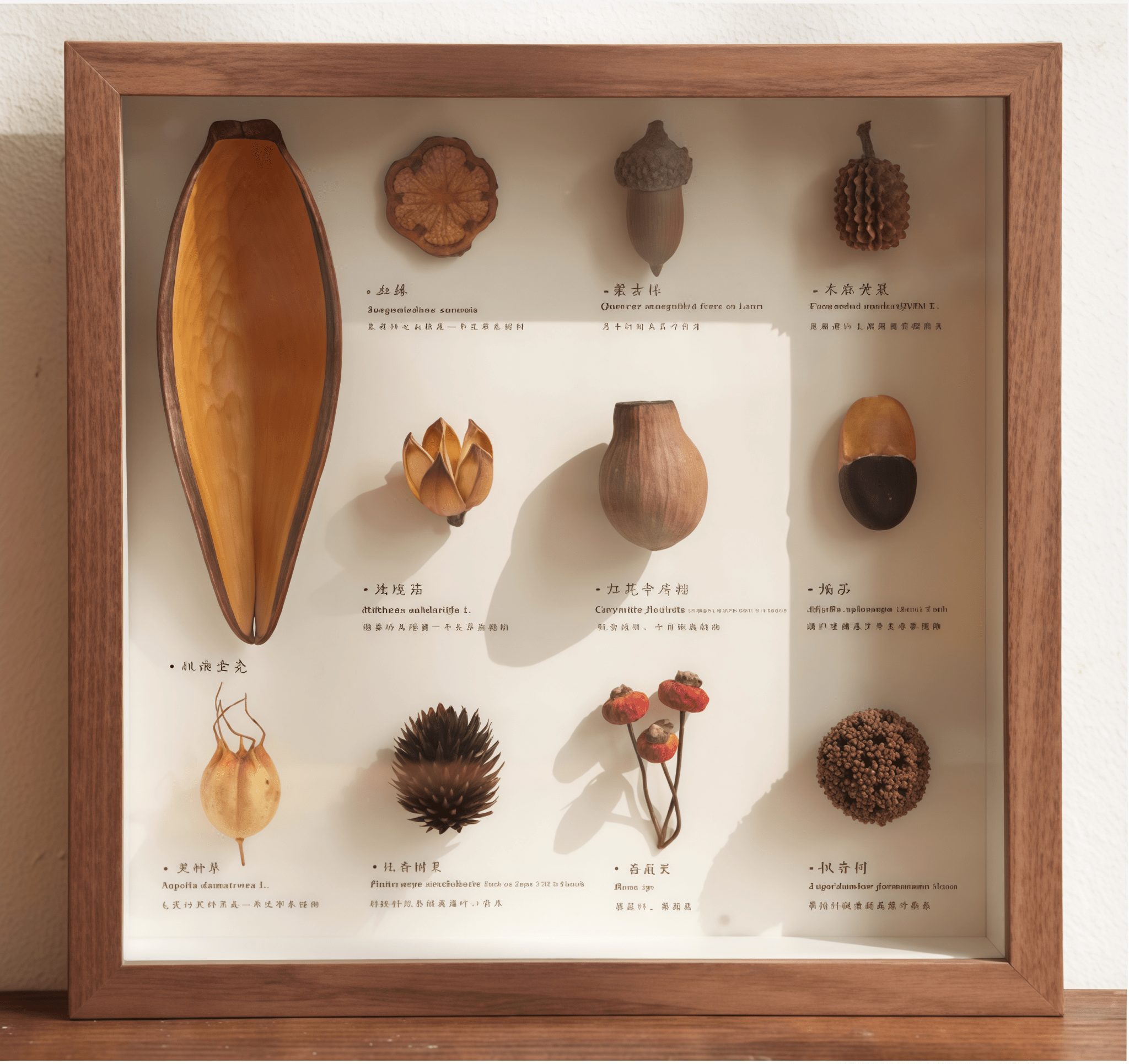 "The Rainforest Seed Vault" Tropical Specimen Shadow Box