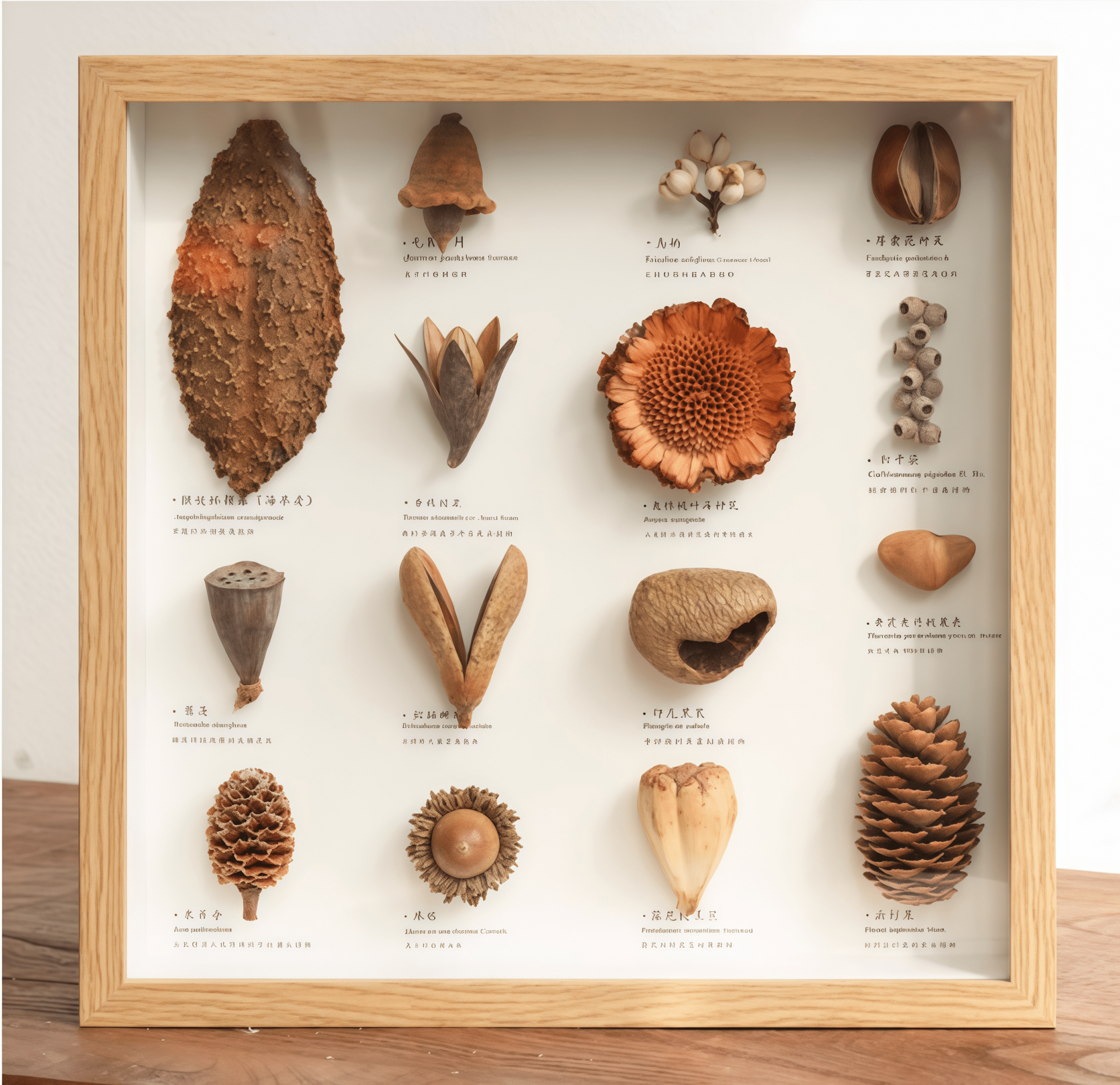"The Rainforest Seed Vault" Tropical Specimen Shadow Box