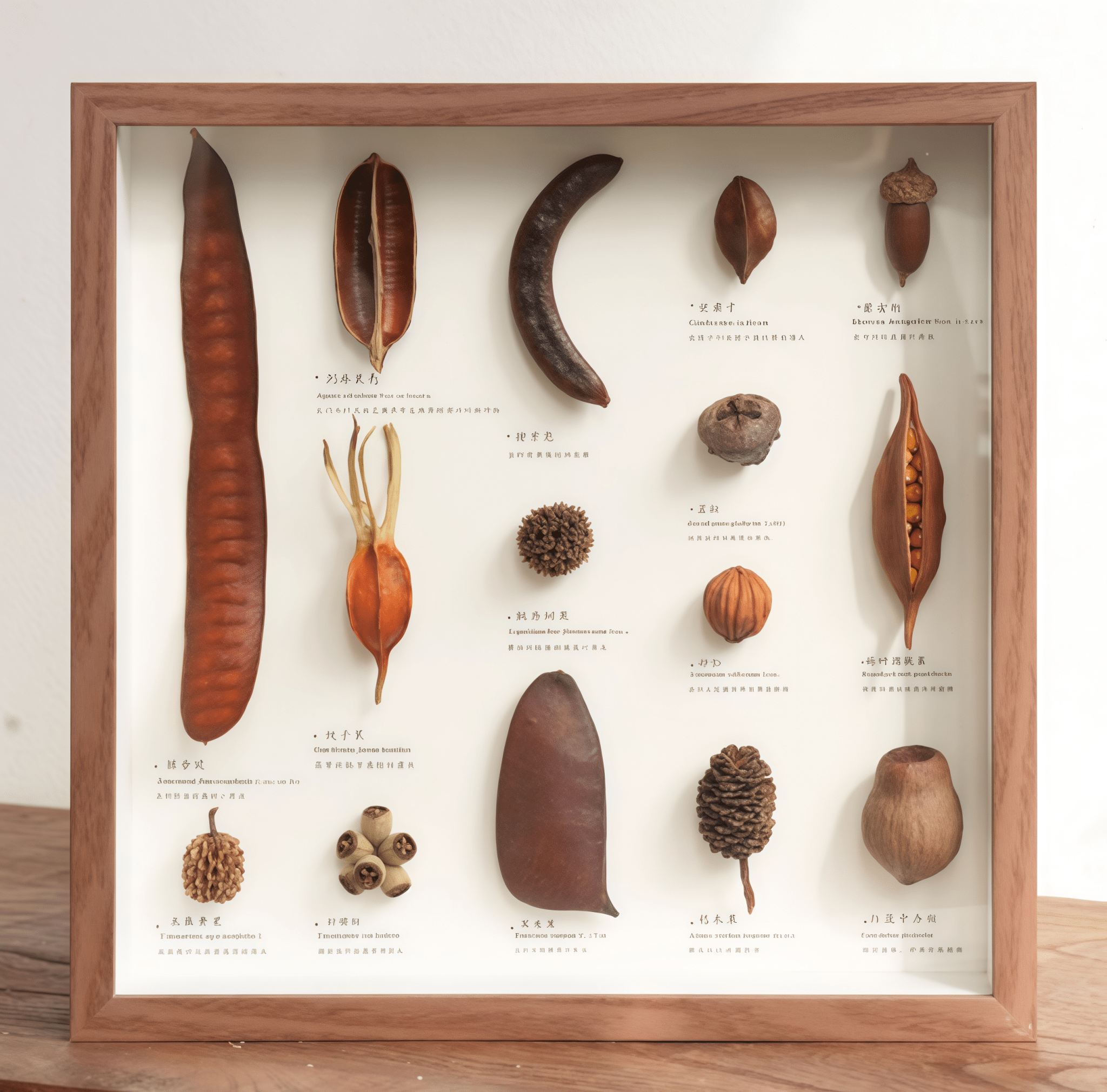 "The Rainforest Seed Vault" Tropical Specimen Shadow Box