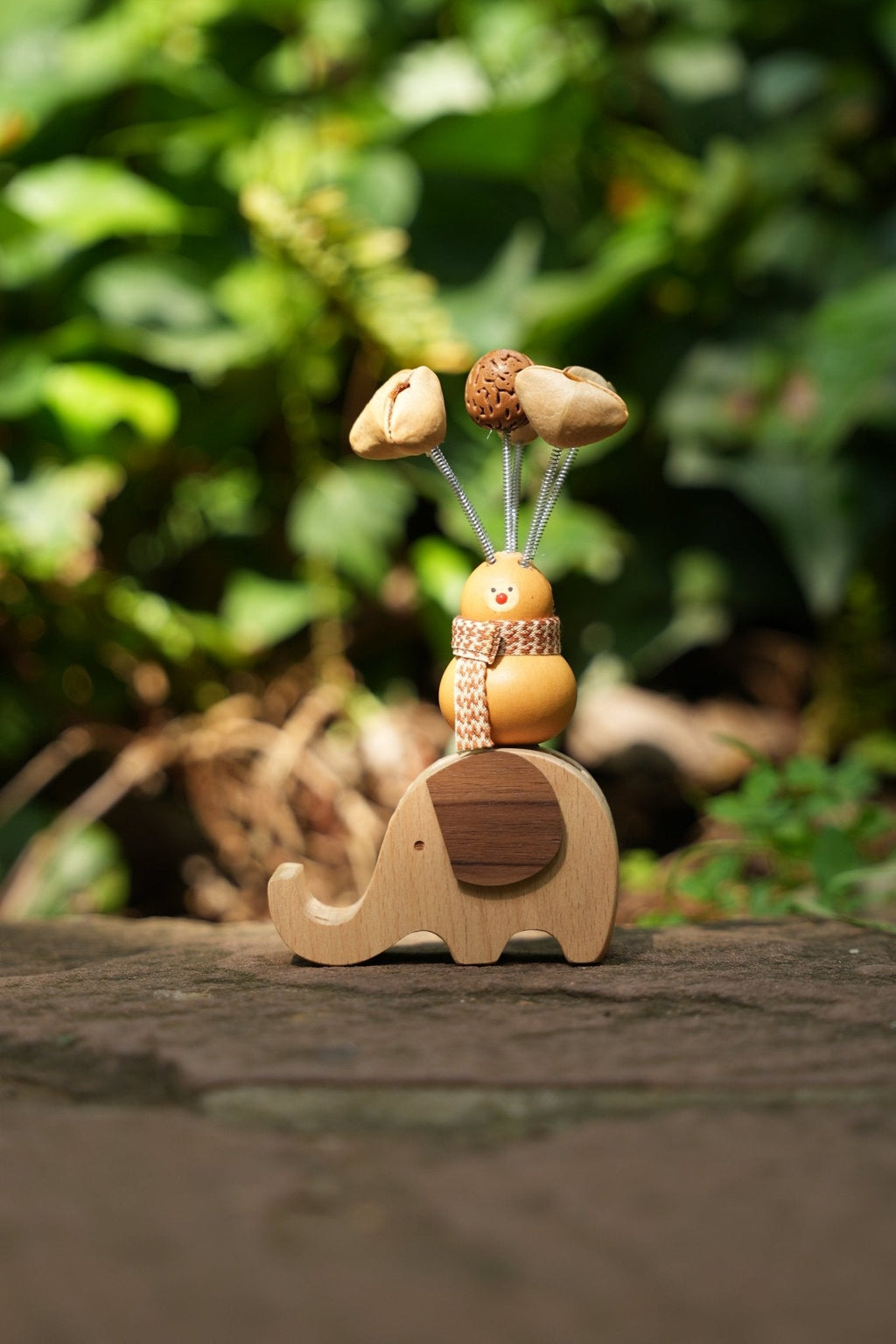"Lucky Gourd Rider" Calabash Elephant Car Ornament