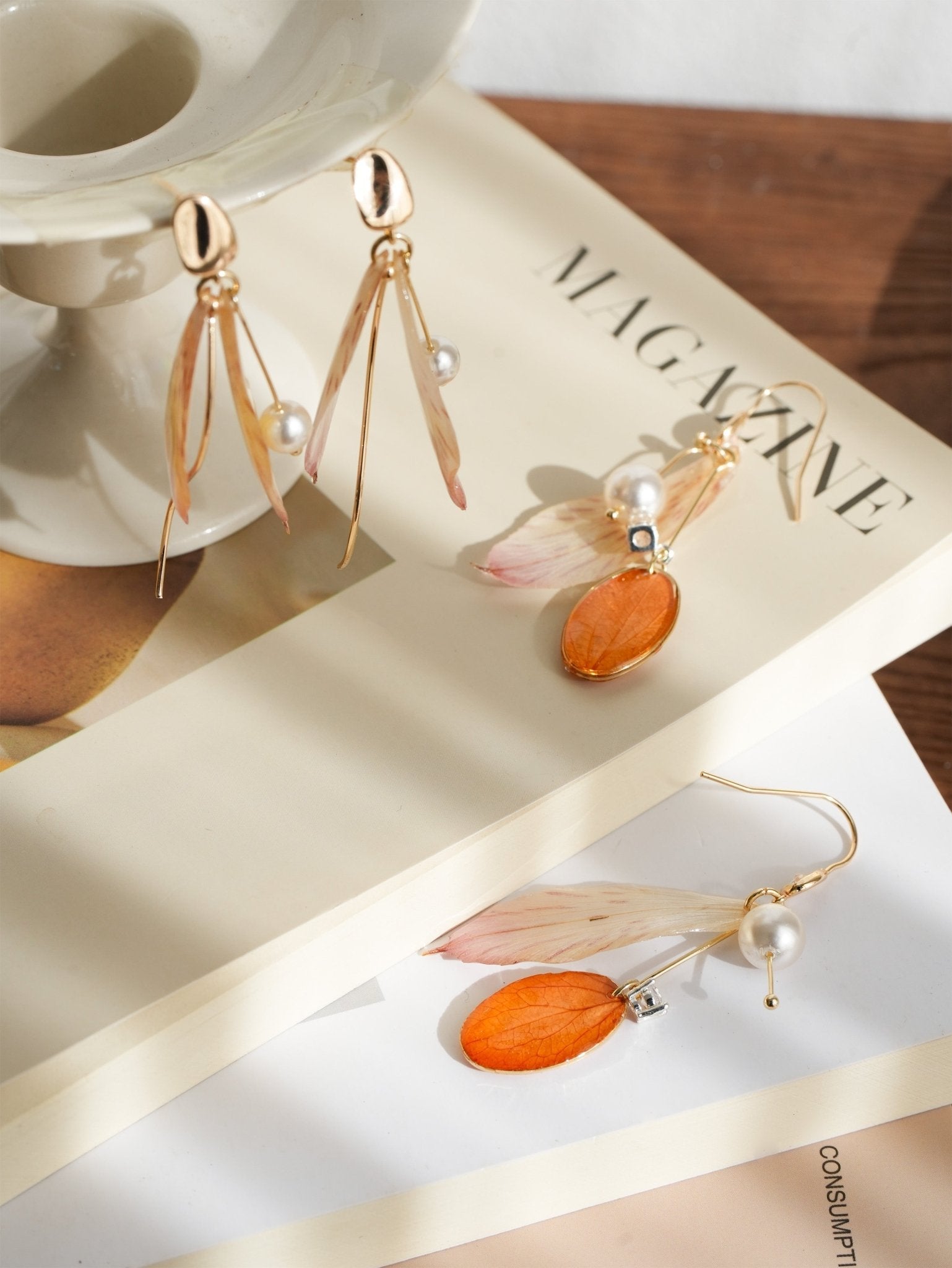 "Fairy Wings" Real Alstroemeria Earrings