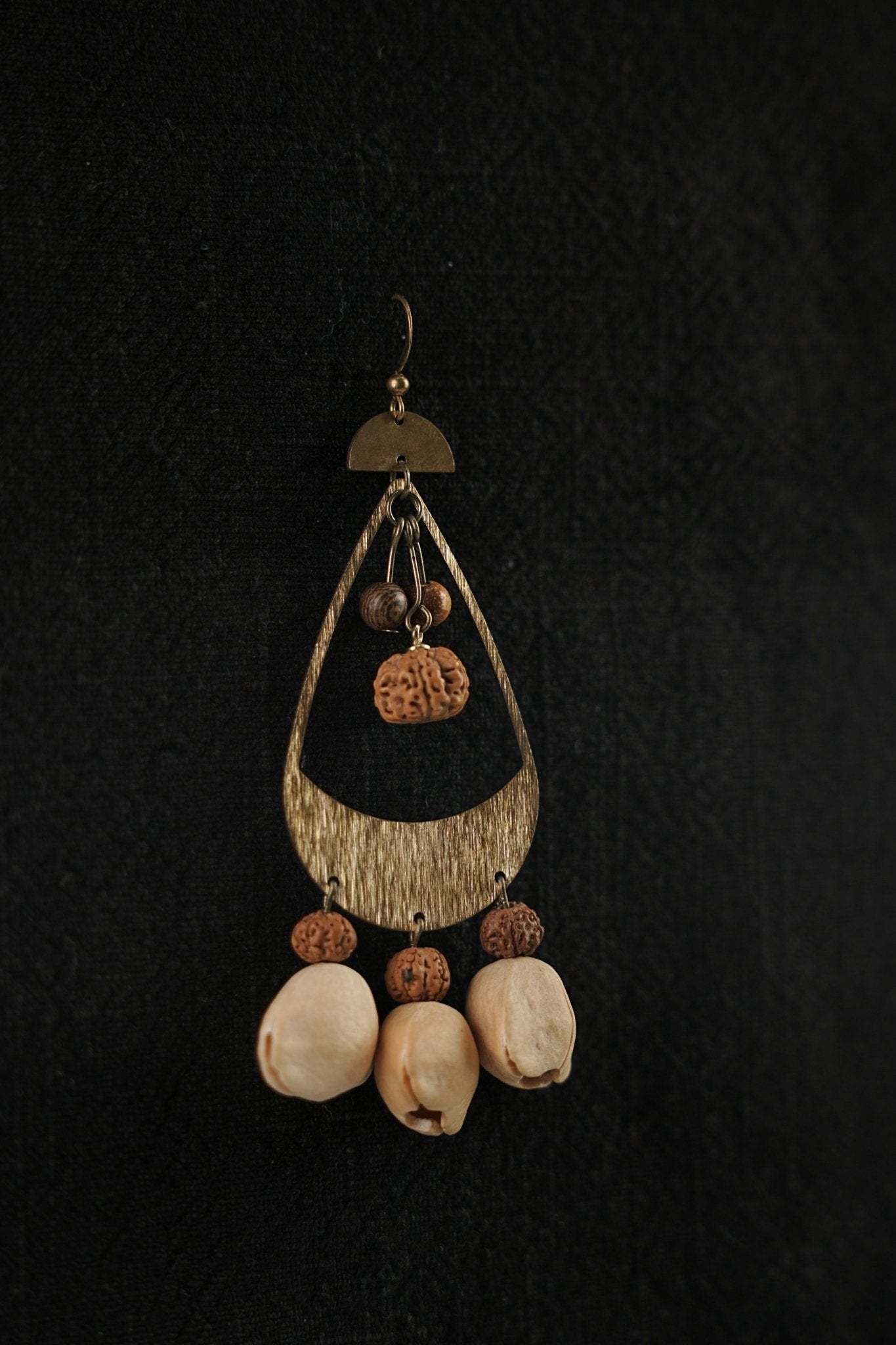 "Tribal Echo" Seed Bronze Earrings