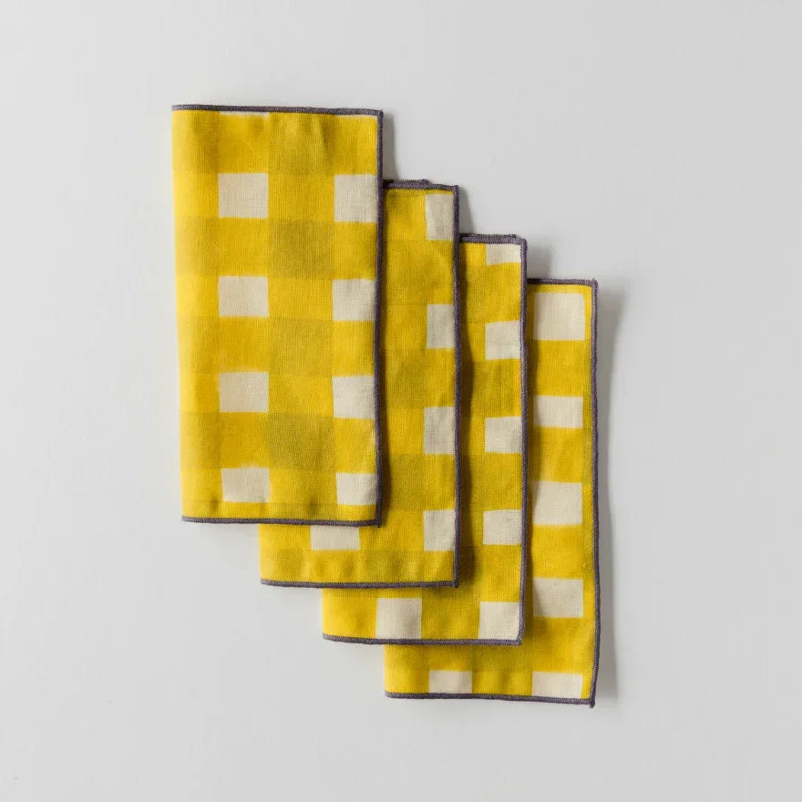 Yellow Cocktail Napkins www.goldie-home.com