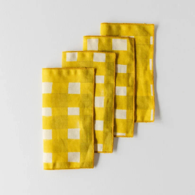 Yellow Cocktail Napkins www.goldie-home.com