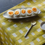 Yellow Cross Hatch Runner www.goldie-home.com