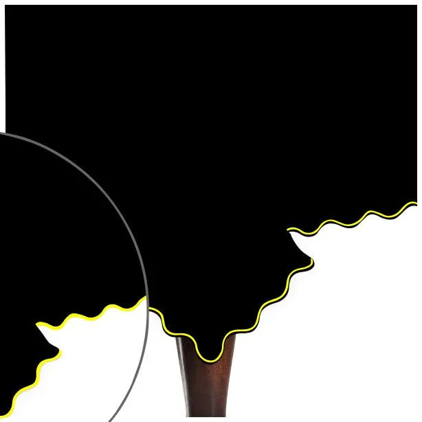 Scallop Embroidery Sateen Cotton Solid Table Cloth - Black PushpLinen