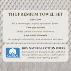 Cotton Diamond Waffle Weave Bath Towel Set - Grayson Collection