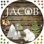 *you Create* - Wooden Themed Name Tag - Fabric Nursery Wall Art Decals - Personalized By You, close-up view - House Of Avana