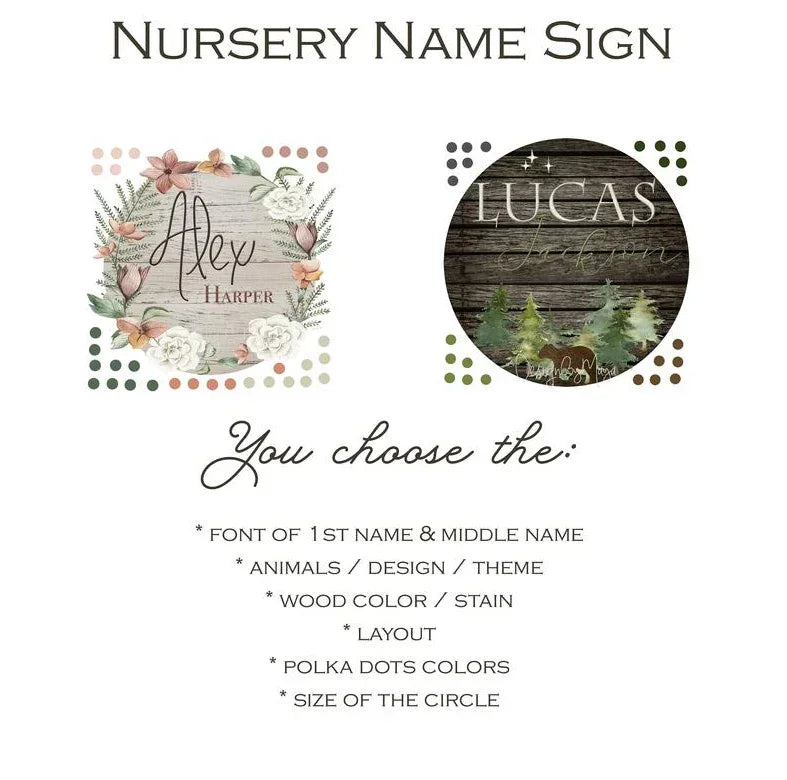 *you Create* - Wooden Themed Name Tag - Fabric Nursery Wall Art Decals - Personalized By You, side view - House Of Avana