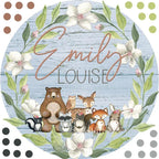 *you Create* - Wooden Themed Name Tag - Fabric Nursery Wall Art Decals - Personalized By You, angled view - House Of Avana