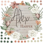 *you Create* - Wooden Themed Name Tag - Fabric Nursery Wall Art Decals - Personalized By You, angled view - House Of Avana