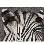 Hand-Painted Resin Boho Style Zebra Head Wall Hanging - Electricity-Free, Nordic Simple Design, No Feathers, Housewarming Gift for Home Decor - House Of Avana
