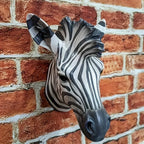 Hand-Painted Resin Boho Style Zebra Head Wall Hanging - Electricity-Free, Nordic Simple Design, No Feathers, Housewarming Gift for Home Decor - House Of Avana
