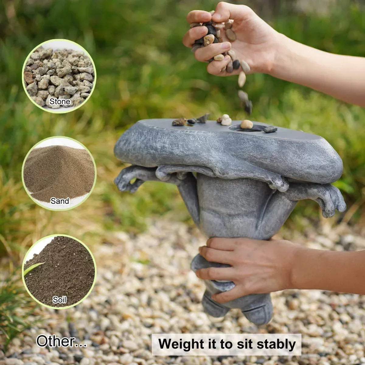 Zen Garden Meditating Yoga Frog Statue