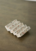 Zig-Zag Neutral Terrazzo Soap Dish Kanju Interiors