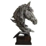Black Horse Head Statue