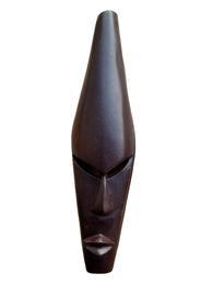 Ghanian Medium Dark Plain Mask - Décor Wall Decor