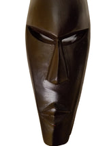 Ghanian Medium Dark Plain Mask - Décor Wall Decor
