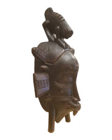 West African Vintage Tribal Ivory Coast Senoufu Passport Mask with Gecko on head L23cm x W13cm x H08cm - Mask Wall Decor