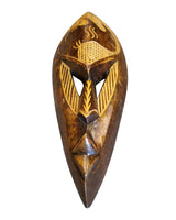 Wooden hand sculpted rhinoceros ghanian mask