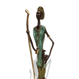 West African Herdsman or 'Berge' Lost Wax Bronze Sculpture 