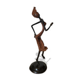 Hand Cast Bronze Figurine of a Female Dancer in Red | House Of Avana