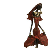 African Vintage Bronze Female Dancer | House of Avana