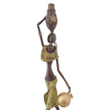 Bronze Sculpture of African Woman Balancing Pots | House Of Avana