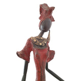 Bronze Statue of a Contemporary African Dancer in Red | House Of Avana