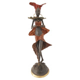 Vintage African Bronze Female Dancer in Rust | House of Avana