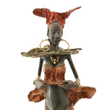 Vintage African Bronze Female Dancer in Rust | House of Avana