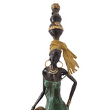 Vintage Bronze Statue of Woman Fetching Pots of Water | House Of Avana