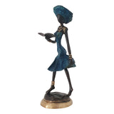 Vintage Statue of an African Woman Reading a Book | House Of Avana 