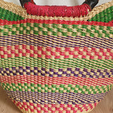 Nyariga Basket in Red, Green and Blue from Ghana | House Of Avana