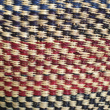 Bolga Basket with Unique Red, Black and Blue Pattern | House Of Avana 